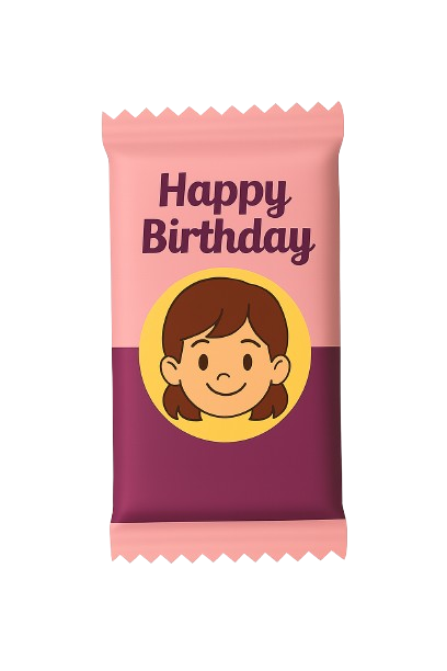 Personalised chocolate with photo wrapper
